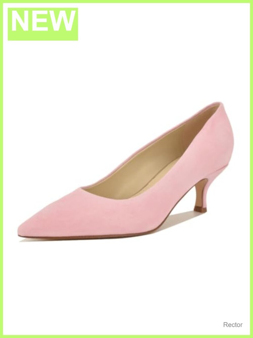 Suede Pointy Toe Kitten Heel Slip-On Pump Formal